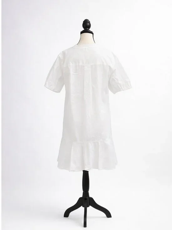 J.Crew Delilah Cotton Poplin Dress NWT Size Small White Puff Sleeve Mini - Picture 8 of 9